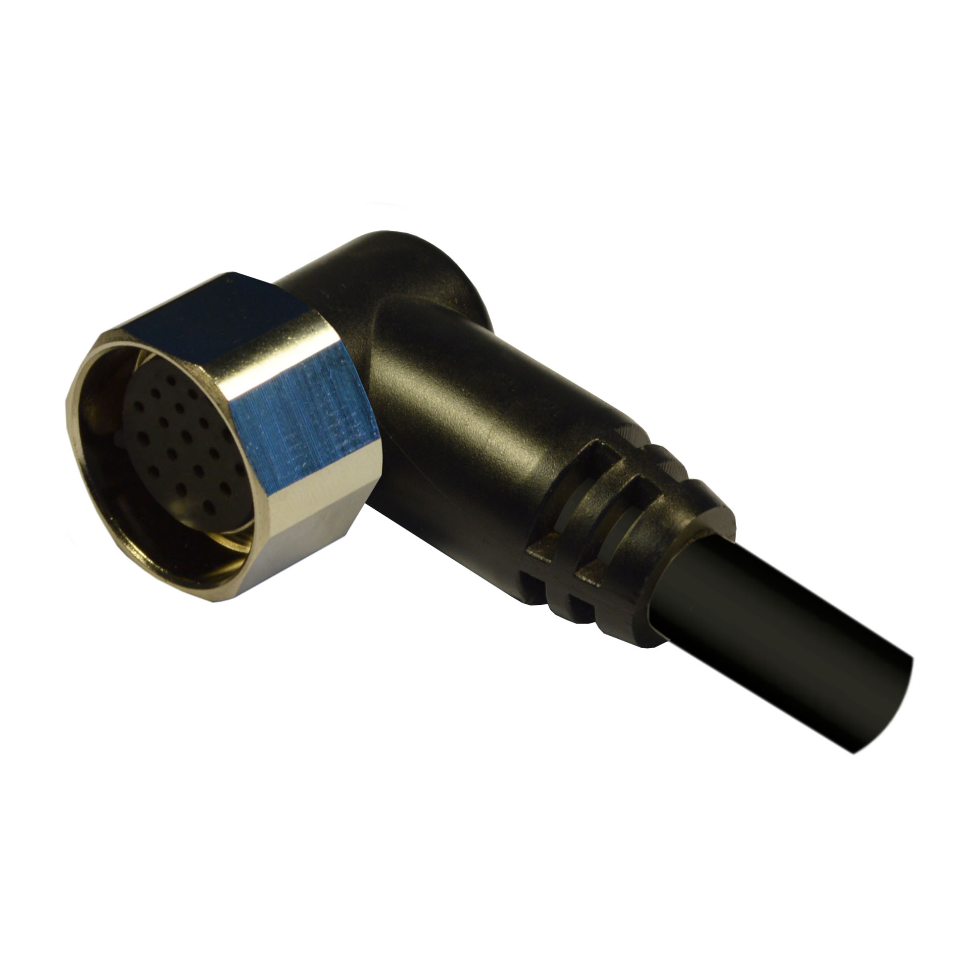 M23 fem conn-90°-19 p-5m.Cable type PUR/PP ULstyle 20549 high flex 16x0,34+3X0.75mm²,colour BLACK